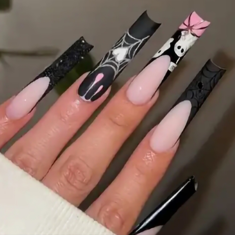 3d Halloween press on nails